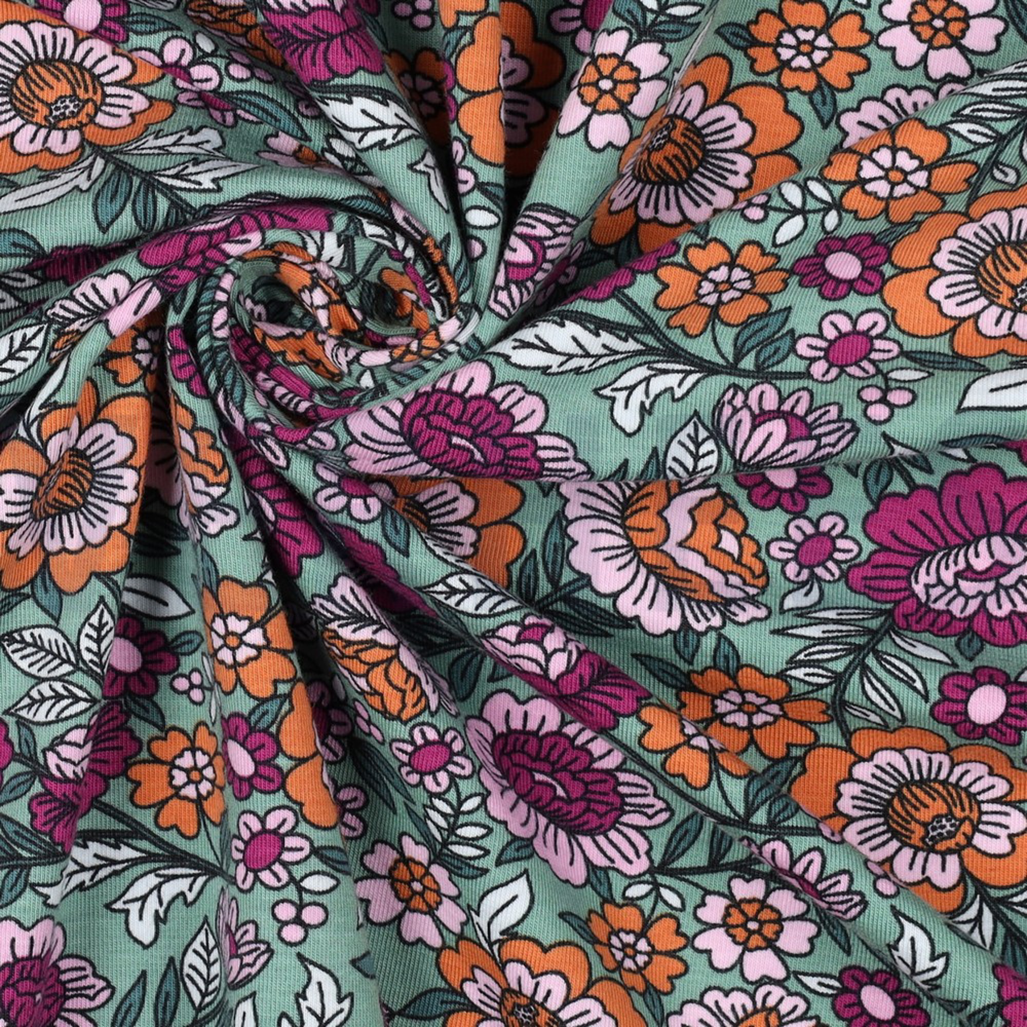 JERSEY FLOWERS GREEN (high resolution) #3