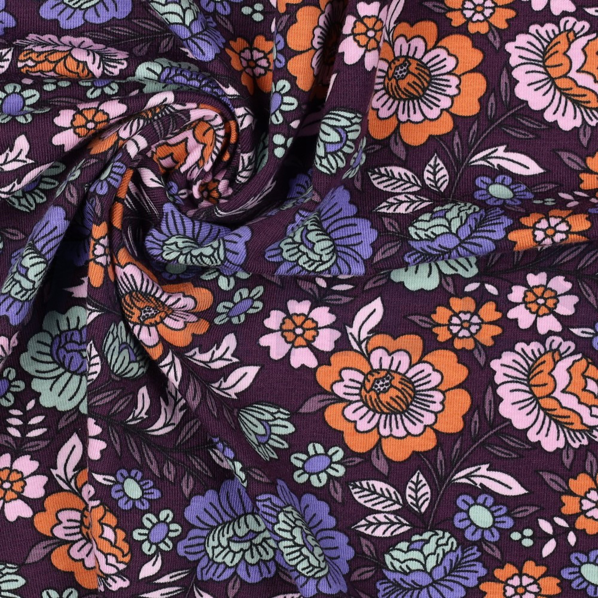 JERSEY FLOWERS DARK PURPLE (high resolution) #3