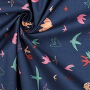 FINE POPLIN BIRDS NAVY (thumbnail) #3