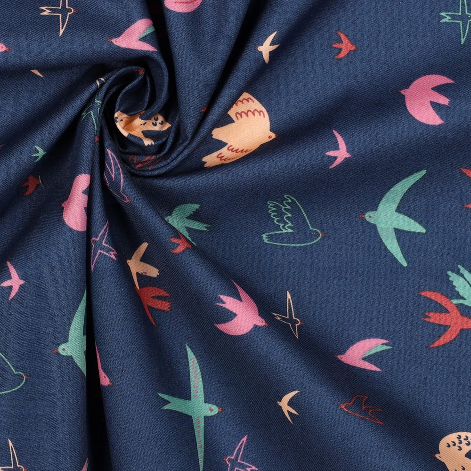 FINE POPLIN BIRDS NAVY (high resolution) #3