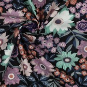 FINE POPLIN DIGITAL FLOWERS BLACK (thumbnail) #3