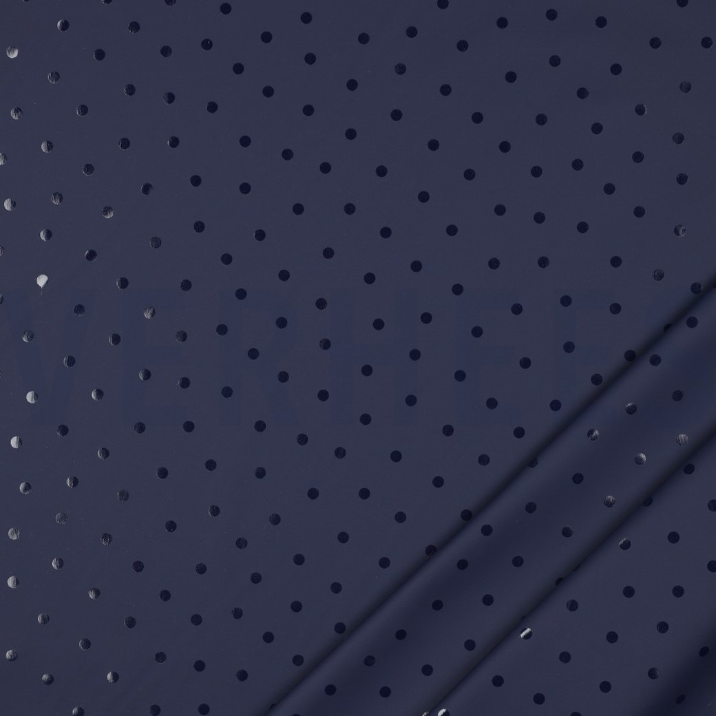 RAINCOAT DOTS NAVY #3