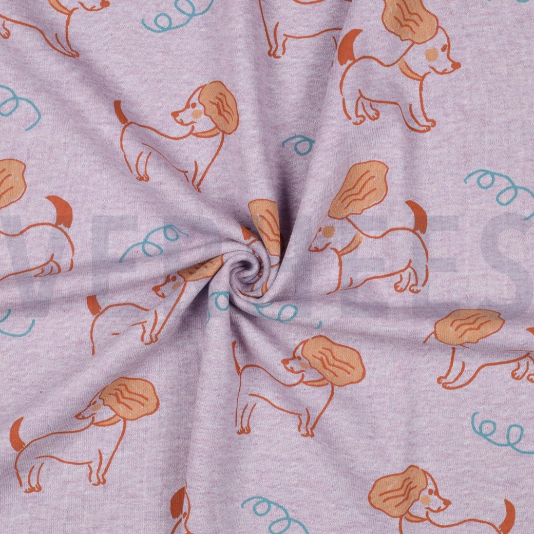SWEAT MELANGE DOGS PURPLE MELANGE #3