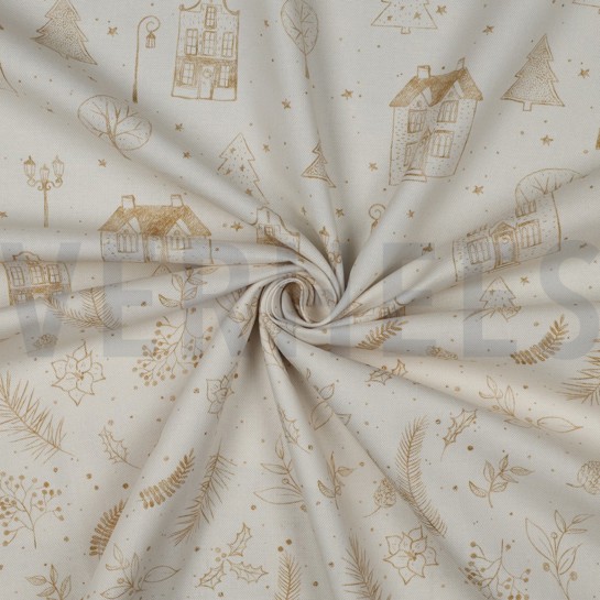 CANVAS DIGITAL WEIHNACHTSHÄUSER GEBROCHEN WEISS #7