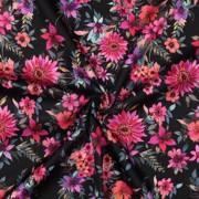 COTTON SATIN DIGITAL FLOWERS BLACK (thumbnail) #3