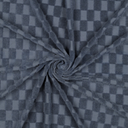 COTTON TOWELLING KNIT CHECKS BLUE (thumbnail) #3