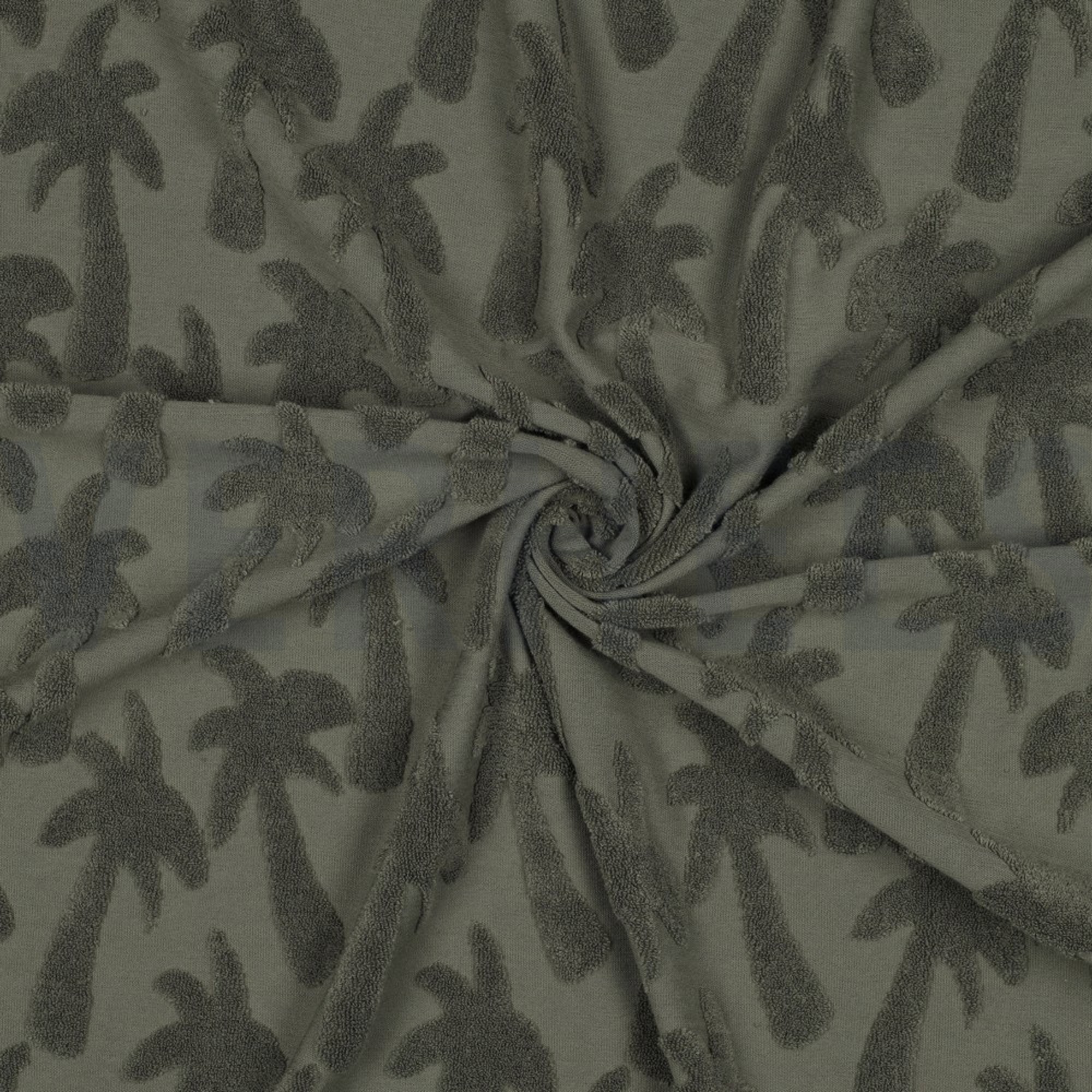 COTTON TOWELLING KNIT PALMTREES ARMY (high resolution) #3