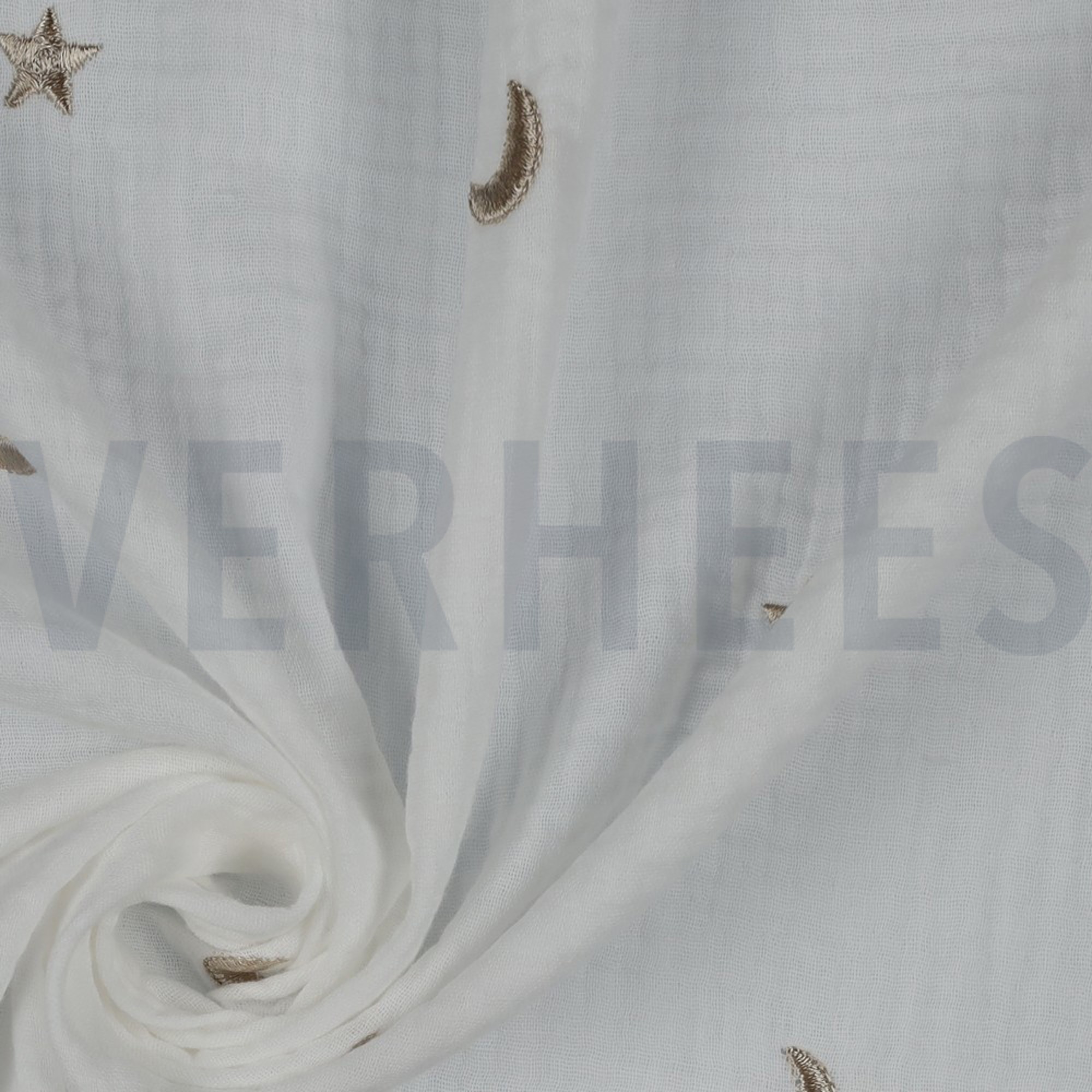 DOUBLE GAUZE EMBROIDERY STARS OFF-WHITE (high resolution) #3