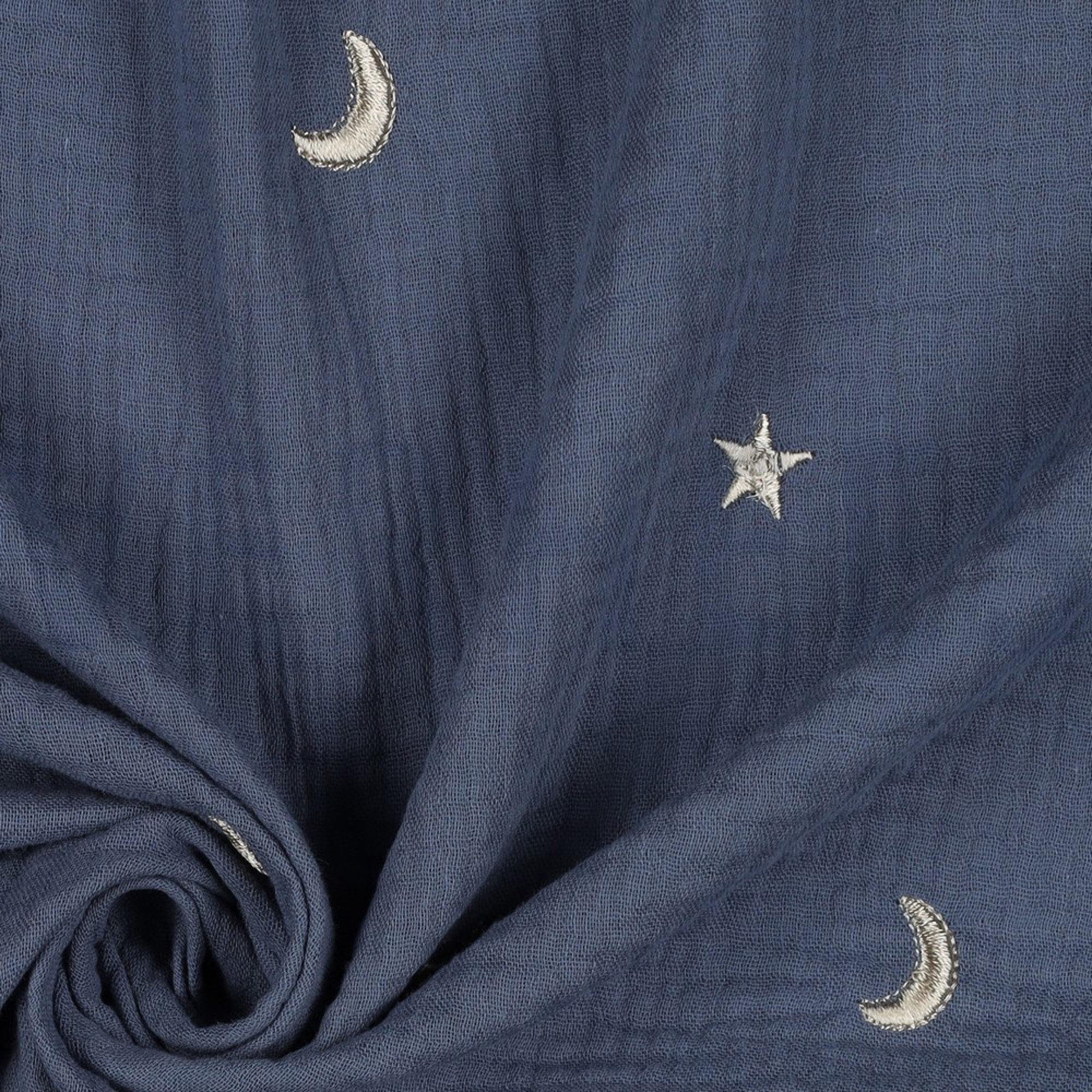 DOUBLE GAUZE EMBROIDERY STARS JEANS (high resolution) #3