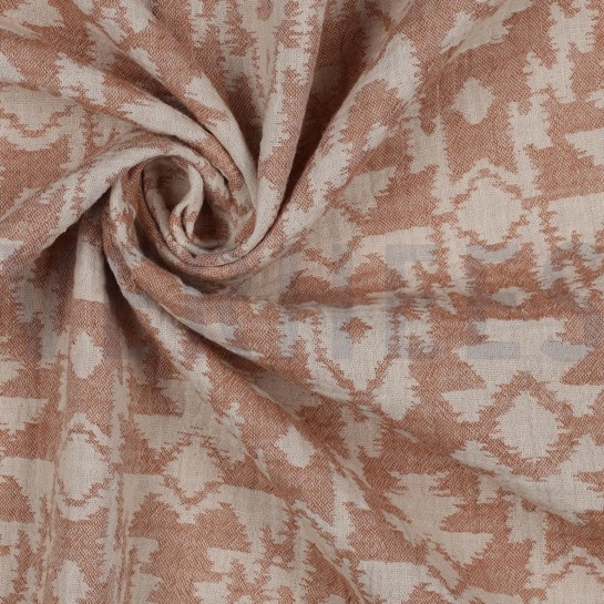 MUSSELIN JACQUARD AZTEC COGNAC #7