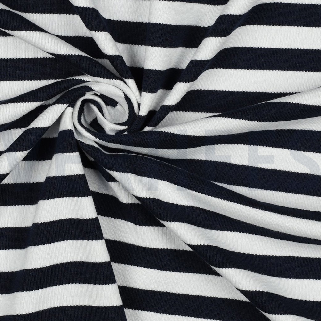 JERSEY YARN DYED STRIPES NAVY #3