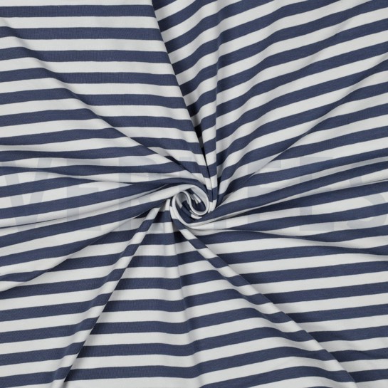 JERSEY TEINT EN FIL RAYURES JEAN BLEU #7