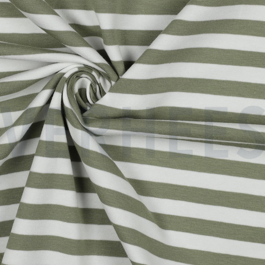 JERSEY YARN DYED STRIPES SOFT GREEN #3
