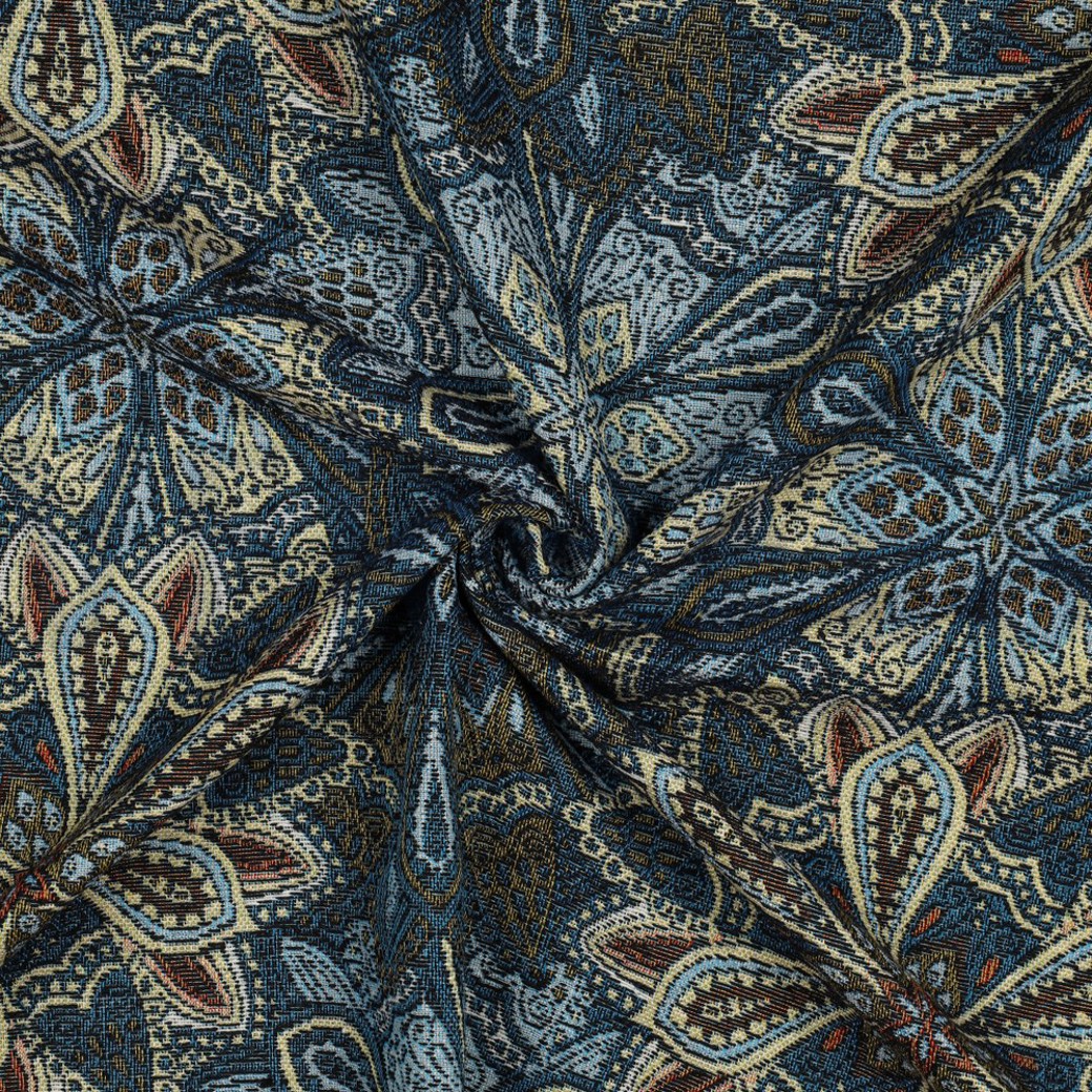 GOBELIN GRAPHIC FLOWERS BLUE #3