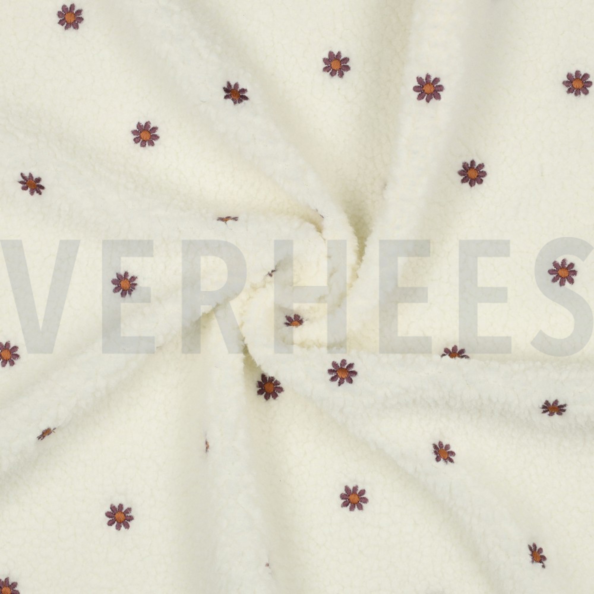 TEDDY EMBROIDERY FLOWERS ECRU (high resolution) #3