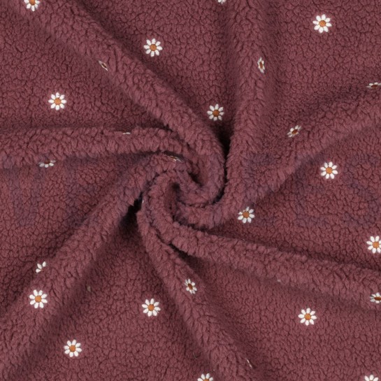 TEDDY EMBROIDERY FLOWERS ROSEWOOD #7