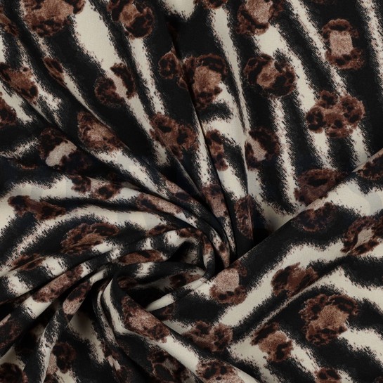 MAGNOLIA STRETCH DIERENHUID ZWART #7