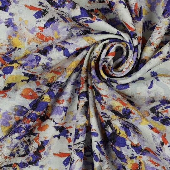 VISCOSE RADIANCE DIGITAAL ABSTRACT BLAUW #7