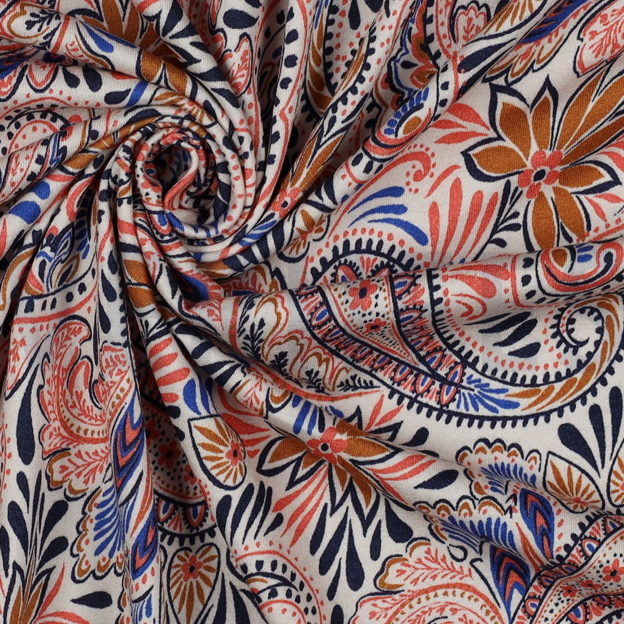 VISCOSE JERSEY DIGITAL PAISLEY ORANGE (high resolution) #3