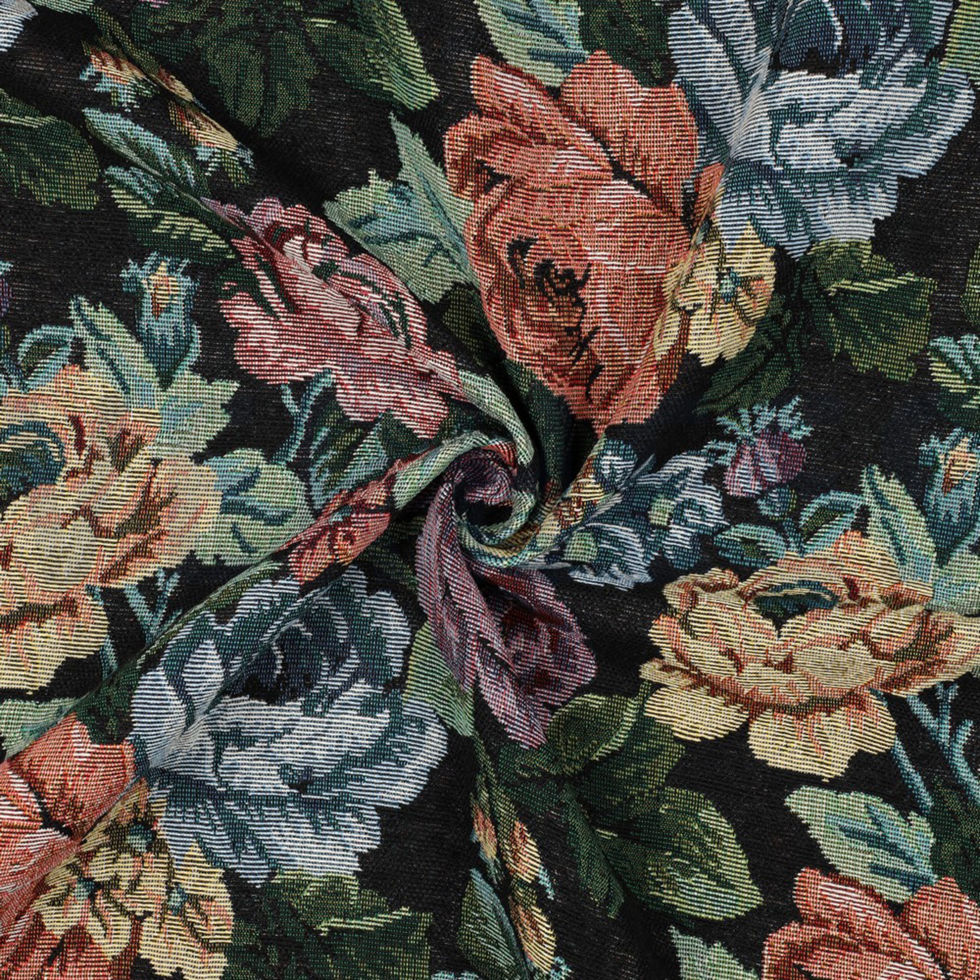 GOBELIN FLOWERS BLACK (high resolution) #3