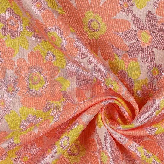 JACQUARD FLOWERS LIGHT ROSE #7