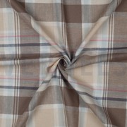 LINEN VISCOSE YARN DYED CHECKS TAUPE (thumbnail) #3