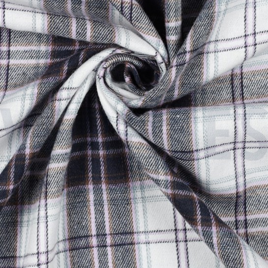 BRUSHED YARN DYED CHECKS NAVY #7