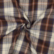 BRUSHED YARN DYED CHECKS BROWN (thumbnail) #3