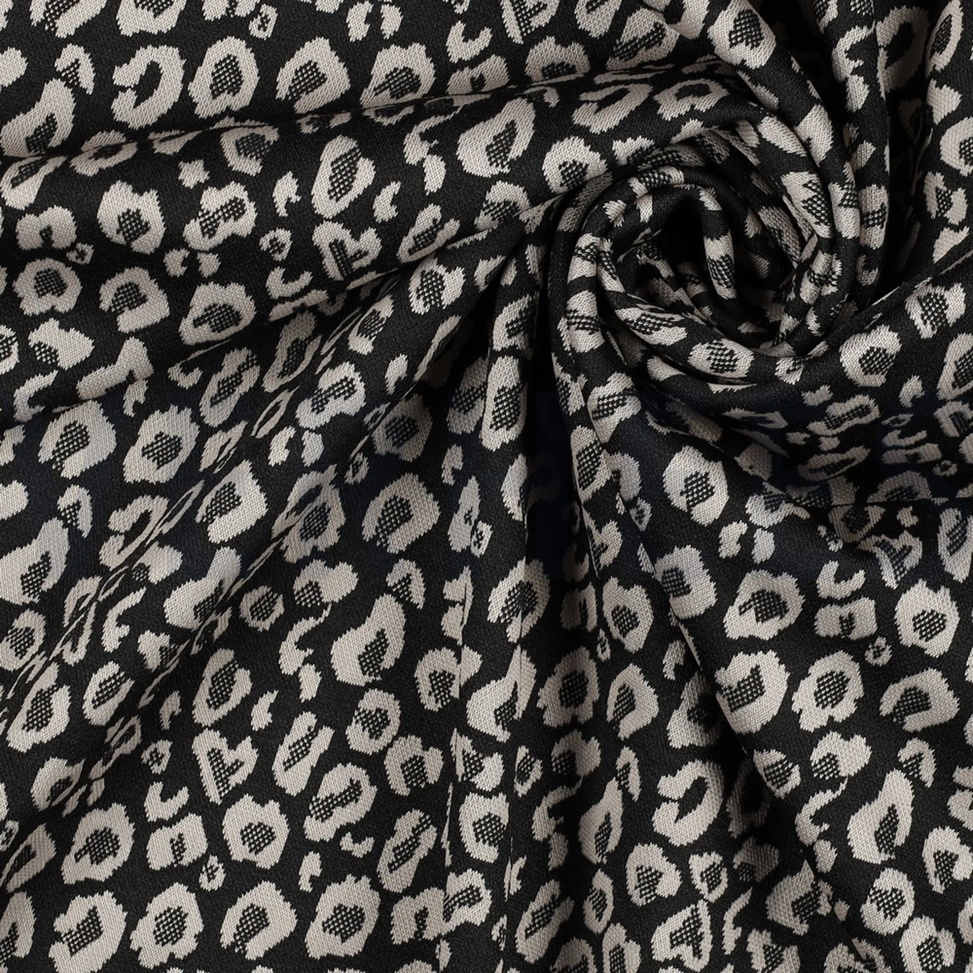 KNITTED JACQUARD ANIMAL SKIN BLACK (high resolution) #3