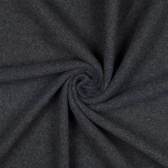 COTTON FLEECE GOTS ANTHRACITE MELANGE #7