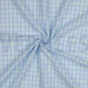 COTTON SEERSUCKER NEON CHECKS LIGHT BLUE / GREEN (thumbnail) #3