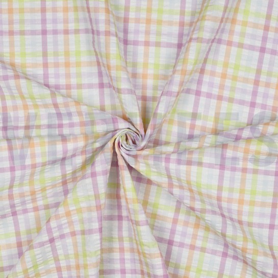 BAUMWOLLE SEERSUCKER GARNGEFÄRBT KAROS MEHRFARBIG #7