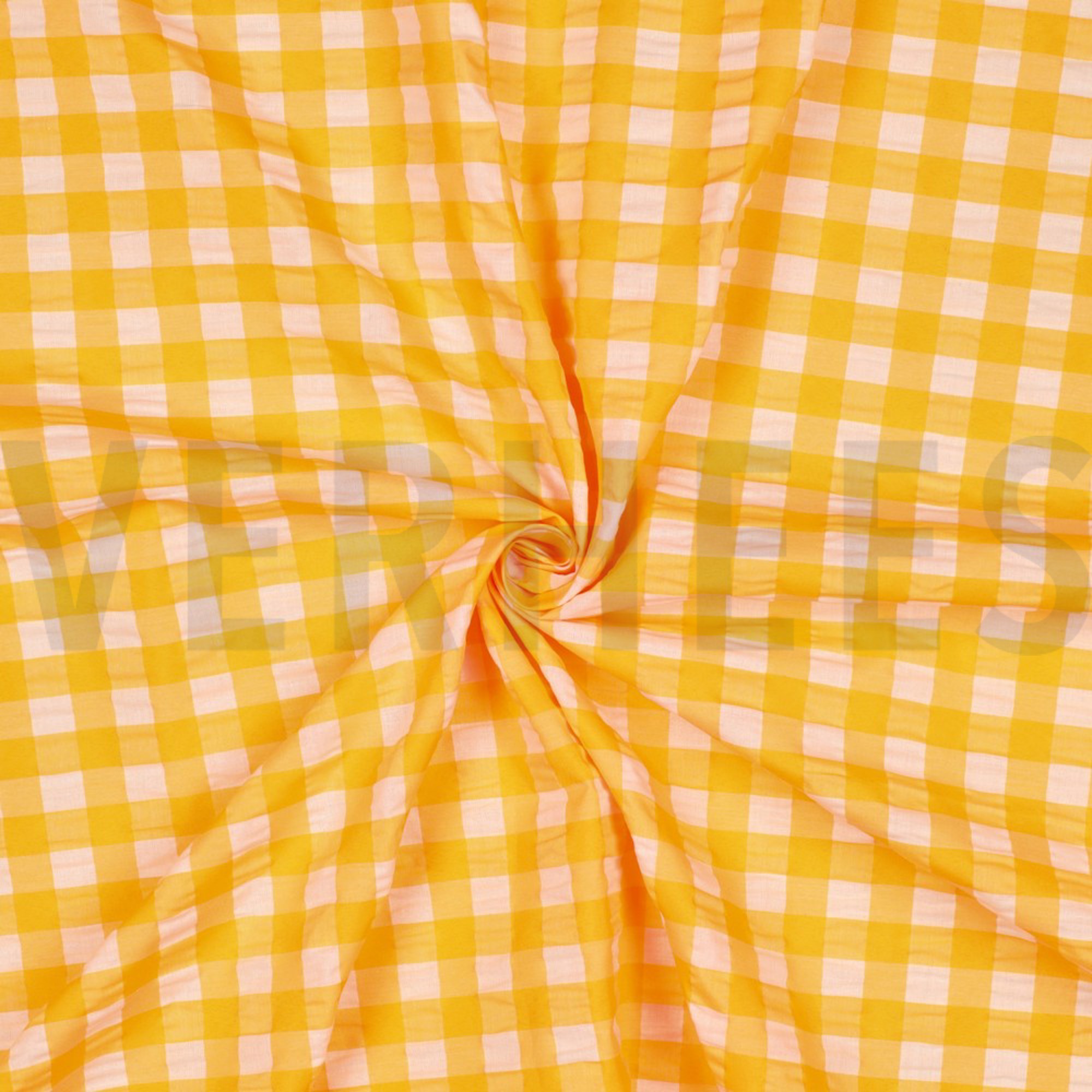 COTTON YARN DYED NEON CHECKS ORANGE (high resolution) #3
