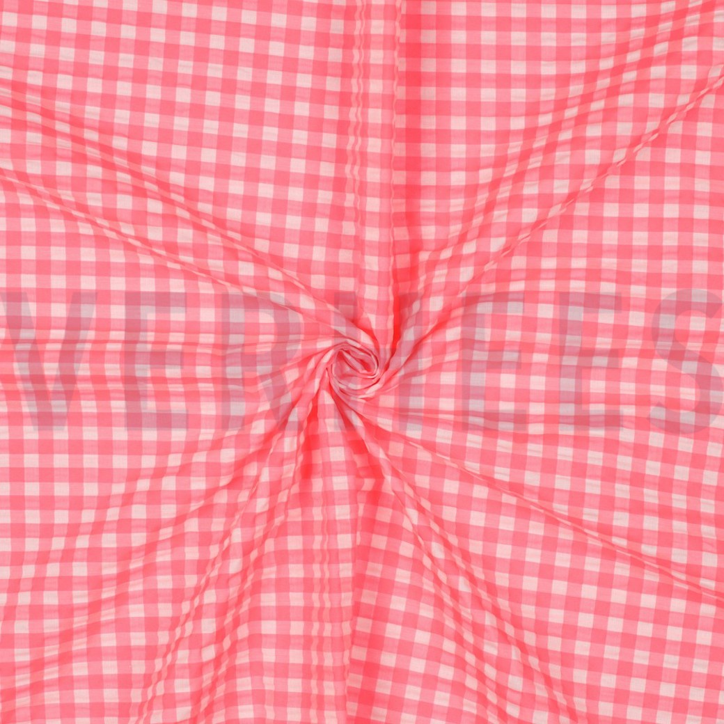 COTTON YARN DYED NEON CHECKS PINK #3