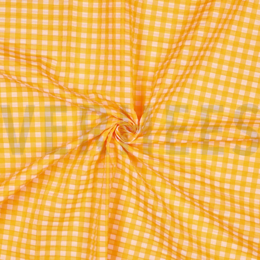 COTTON YARN DYED NEON CHECKS ORANGE #3