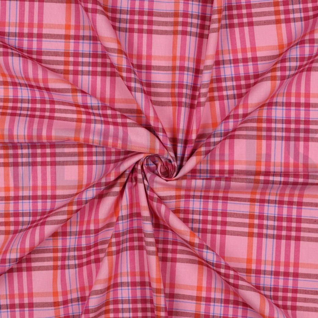COTTON YARN DYED CHECKS LIGHT PINK #3