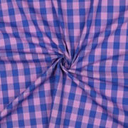 COTTON YARN DYED CHECKS LAVENDER / BLUE (thumbnail) #3