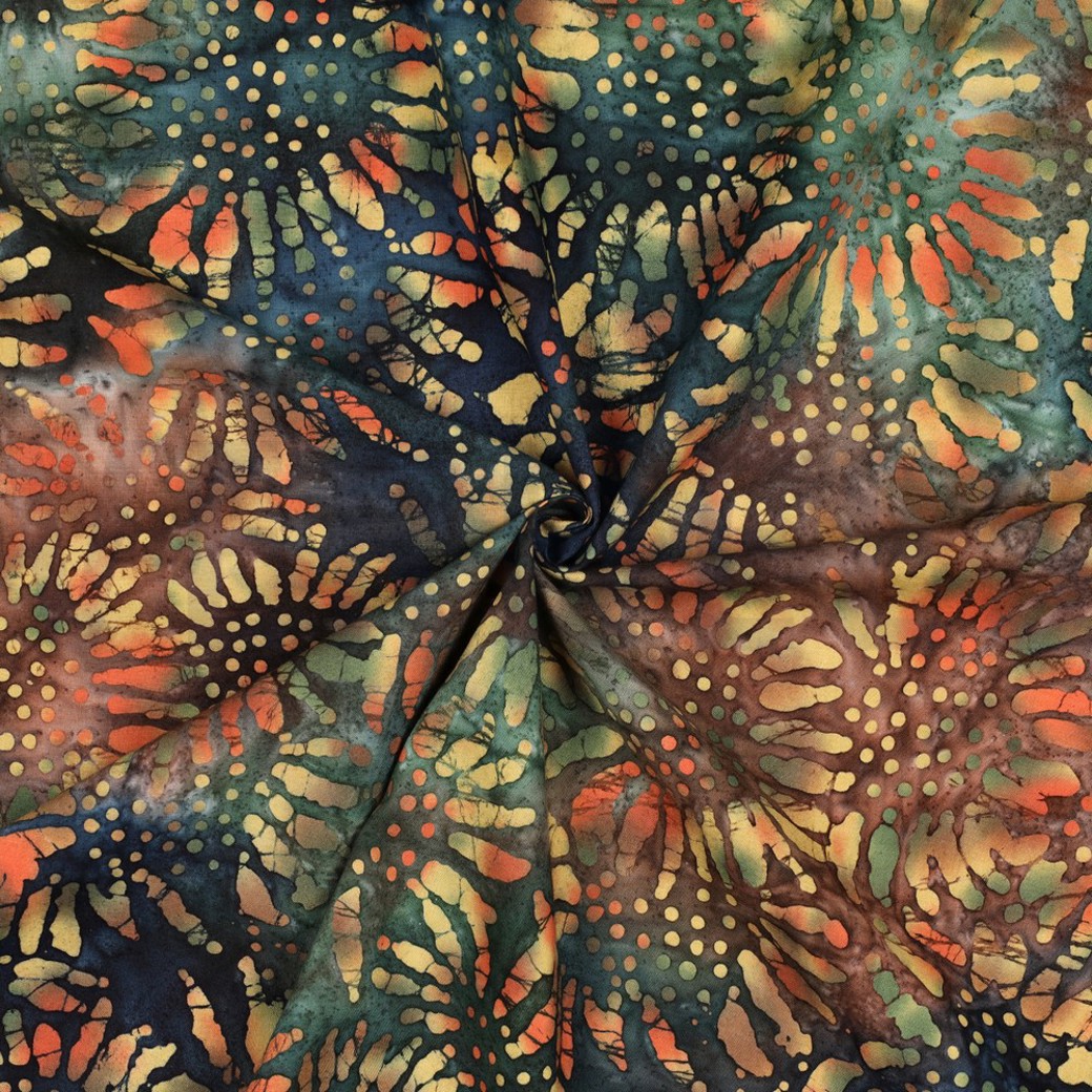 HANDCRAFTED BATIK COTTON GREEN #3