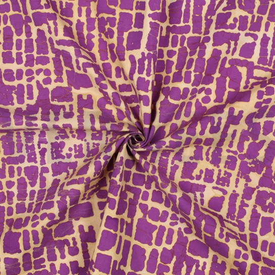 BATIK COTON FAIT MAIN VIOLET #7