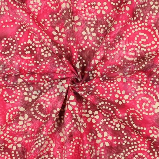HANDCRAFTED BATIK COTTON CERISE #7