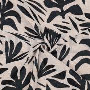 GOBELIN LEAVES ABSTRACT ECRU / BLACK (thumbnail) #3