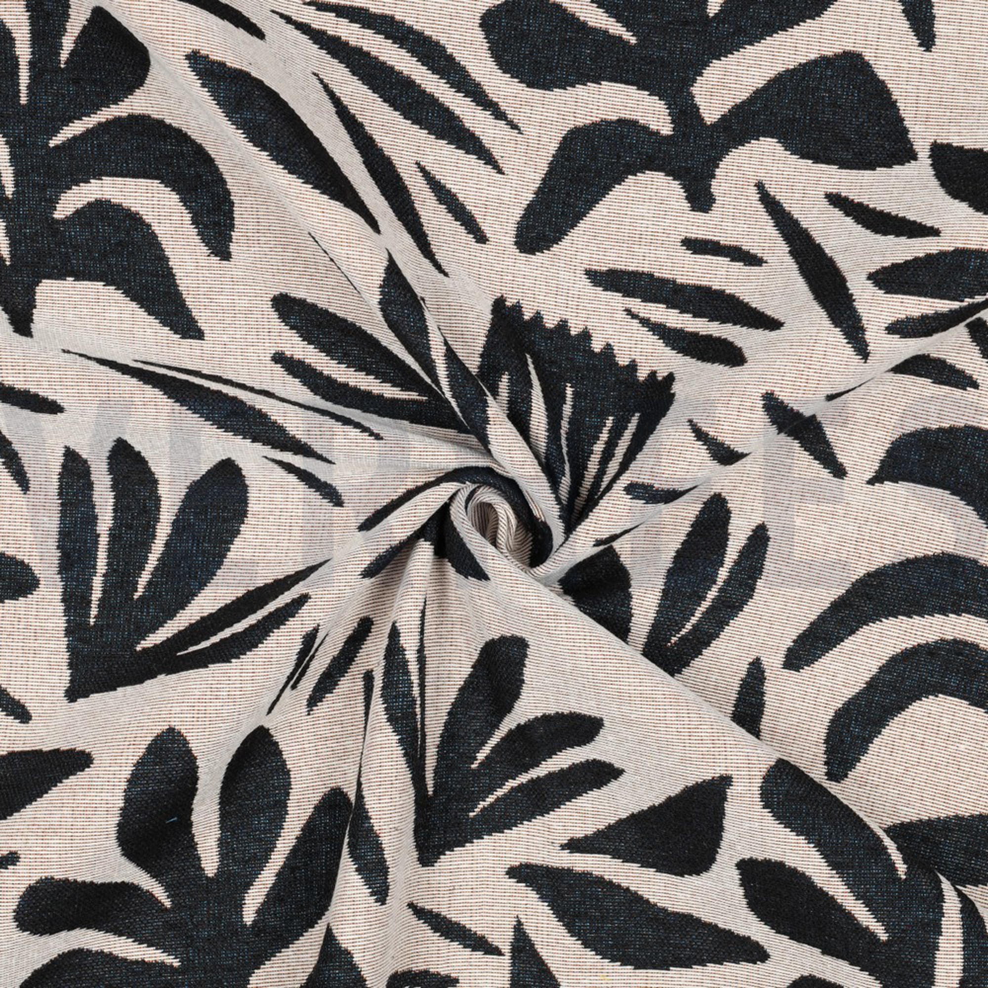 GOBELIN LEAVES ABSTRACT ECRU / BLACK (high resolution) #3