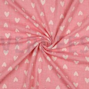 DOUBLE GAUZE JACQUARD HEARTS PINK (thumbnail) #3