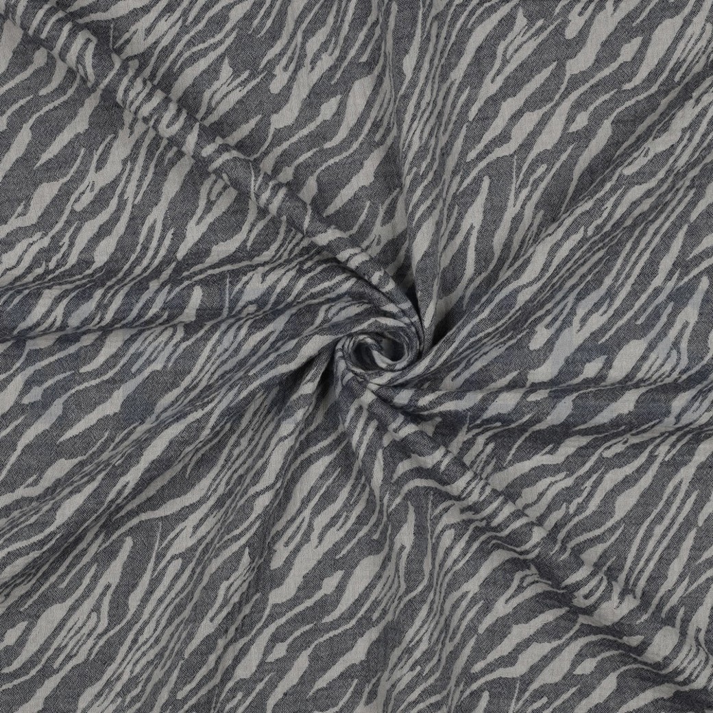 DOUBLE GAUZE JACQUARD ANIMAL NAVY #3