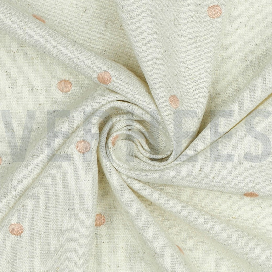 LINEN VISCOSE EMBROIDERY ROSE #3