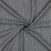 DOUBLE GAUZE YARN DYED STRIPES GREY (thumbnail) #3