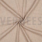 DOUBLE GAUZE YARN DYED STRIPES TAUPE (thumbnail) #3