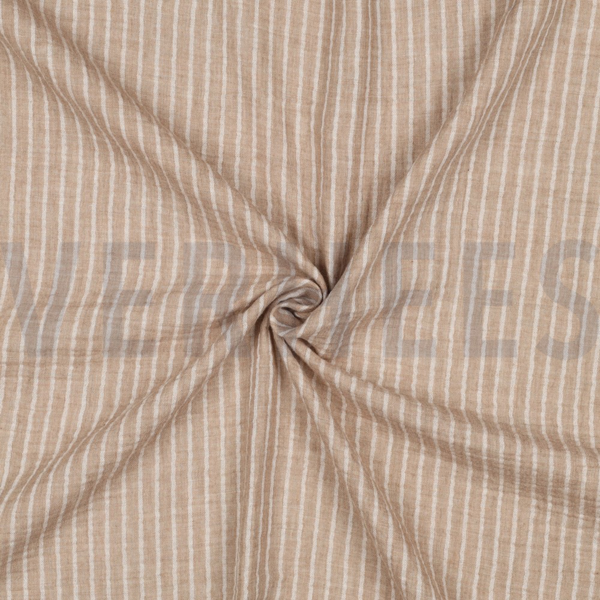 DOUBLE GAUZE YARN DYED STRIPES TAUPE (high resolution) #3