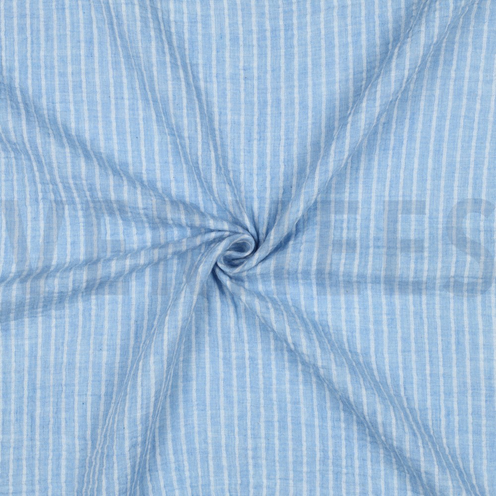 DOUBLE GAUZE YARN DYED STRIPES LIGHT BLUE (high resolution) #3