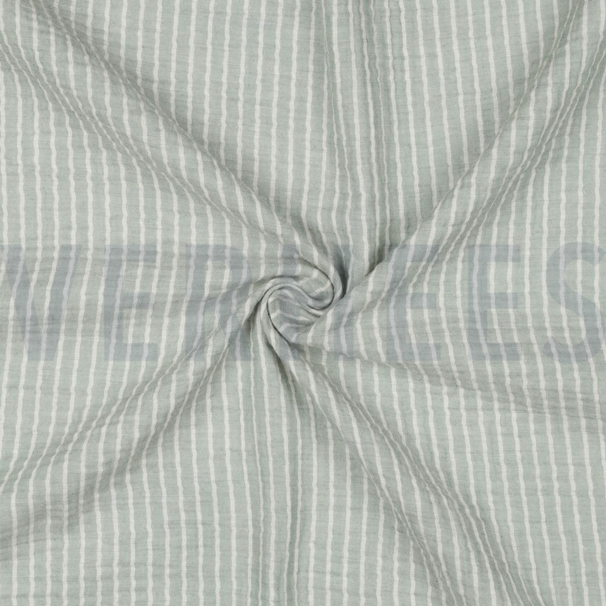DOUBLE GAUZE YARN DYED STRIPES OLD GREEN (high resolution) #3